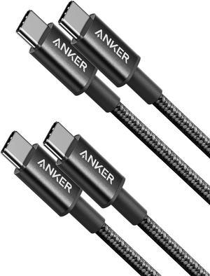 USB C Cable, Anker 2 Pack New Nylon USB C to USB C Cable (3.3ft 60W), PD Type C Charging Cable for MacBook Pro 2020, iPad Pro, iPad Air 4, Galaxy S20, Switch, Pixel, LG and Other USB C Charger