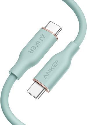 Anker Powerline III Flow USB C to USB C Cable 100W 3ft Type C Charging Cable Fast Charge for MacBook Pro 2020 iPad Pro iPad Air Galaxy S20 Pixel Switch LG and MoreMint Green