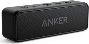 Anker Soundcore 2 Portable Bluetooth Speaker with 12W Stereo Sound, Bluetooth 5, Bassup, IPX7 Waterproof, 24-Hour Playtime, Wireless Stereo Pairing, Speaker for Home, Outdoors, Travel ( Renewed)