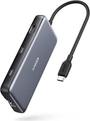 Anker USB C Hub, PowerExpand 8-in-1 USB C Adapter, with 100W Power Delivery, 4K 60Hz HDMI Port, 10Gbps USB C and 2 USB A Data Ports, Ethernet Port, microSD and SD Card Reader, for MacBook Pro and More