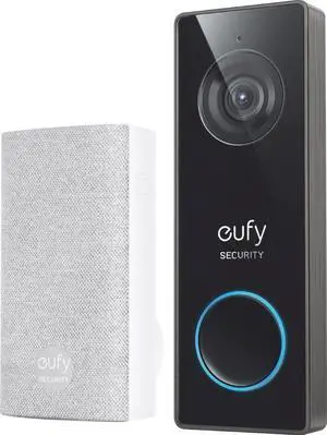 eufy Security Wired 2K Video Doorbell. 2K Resolution, 5-Day Continuous Video Recording (CVR) on Secure Local Storage, No Monthly Fees, Human Detection, 2-way Audio, Free Wireless Chime (Renewed)