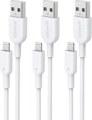 Anker Lightning Cable, Powerline II [3ft MFi Certified] iPhone Charger Cable/Sync Lightning Cord Compatible with iPhone SE 11 11 Pro 11 Pro Max Xs MAX XR X 8 7 6S 6 5, iPad and More (3-Pack)