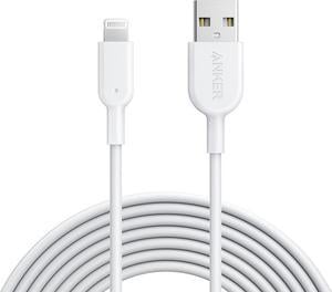 Anker iPhone Charger Cable, Powerline II Lightning Cable (10ft), Durable Cable, MFi Certified for iPhone X / 8/8 Plus /7/7 Plus / 6/6 Plus / 5s (White), iPad 8, and More