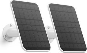 eufy Security Certified eufyCam Solar Panels (2 Packs) , Compatible with eufyCam, Continuous Power Supply, 2.6W Solar Panel, IP65 Weatherproof White