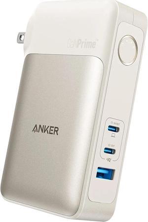 Anker 733 Power Bank GaNPrime PowerCore 65W 2in1 Hybrid Charger 10000mAh USBC Portable Charger with 65W Wall Charger Works for iPhone 13 Samsung Pixel MacBook Dell and More White