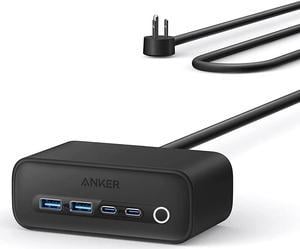 Anker 525 Charging Station, 7-in-1 USB C Power Strip for iphone12/13, 5ft Extension Cord with 3AC,2USB A,2USB C,Max 65W Power Delivery Desktop Accessory for MacBook Pro, Home, Office (Phantom Black)