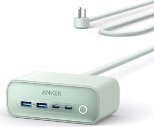 Anker 525 Charging Station, 7-in-1 USB C Power Strip for iphone12/13, 5ft Extension Cord with 3AC,2USB A,2USB C,Max 65W Power Delivery Desktop Accessory for MacBook Pro, Home, Office (Natural Green)