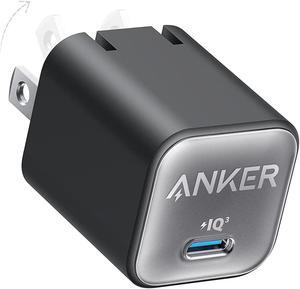 USB C GaN Charger 30W Anker 511 Charger Nano 3 PIQ 30 Foldable PPS Fast Charger for iPhone 1515 Pro1414 Pro Max13 Galaxy iPad Cable Not IncludedPhantom Black