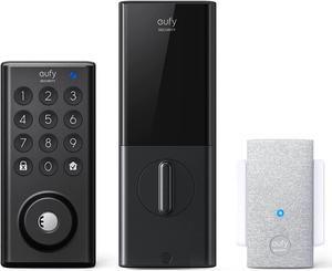 eufy Security Smart Lock with Wi-Fi Bridge, Keyless Entry Door Lock with Wi-Fi, App Control, Bluetooth Electronic Deadbolt, BHMA Certified, IPX3 Weatherproof Protection, Electronic Keypad (Renewed)