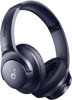 soundcore by Anker Q20i Hybrid Active Noise Cancelling Headphones, Wireless Over-Ear Bluetooth, 40H Long ANC Playtime, Hi-Res Audio, Big Bass, Customize via an App, Transparency Mode - Blue