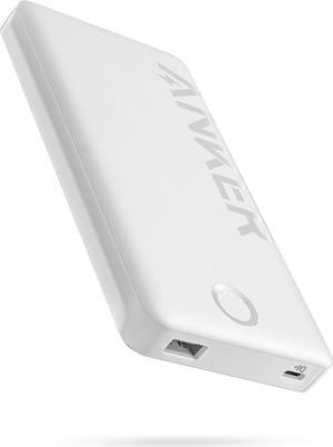 Anker USB-C Power Bank, 10,000mAh Portable Charger (PowerCore PIQ), High-Capacity Battery Pack for iPhone 14/14 Pro / 15 Pro Max/Samsung/Pixel/LG (Cable and Charger Not Included) White