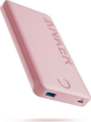 Anker USB-C Power Bank, 10,000mAh Portable Charger (PowerCore PIQ), High-Capacity Battery Pack for iPhone 14/14 Pro / 15 Pro Max/Samsung/Pixel/LG (Cable and Charger Not Included) Pink