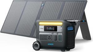 Anker SOLIX F2000 Portable Power Station PowerHouse 767 2048Wh GaNPrime Solar Generator with 100W Solar Panel LiFePO4 Batteries 4 AC Outlets Up to 2400W for Home Power Outage Outdoor Camping