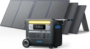 Anker SOLIX F2000 Portable Power Station PowerHouse 767 2048Wh GaNPrime Solar Generator with 3100W Solar Panels LiFePO4 Batteries 4 AC Outlets Up to 2400W for Home Power Outage Outdoor Camping