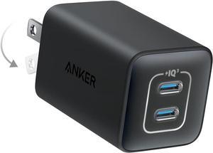 Anker 47W USB C Charger (Nano 3), 2 Port Compact Foldable GaN Fast Charger for iPhone 15/15 Plus/15 Pro/15 Pro Max/14, Galaxy, Pixel 4/3, iPad/iPad Mini (Cable Not Included) - Black