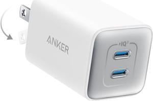 Anker 47W USB C Charger Nano 3 2 Port Compact Foldable GaN Fast Charger for iPhone 1515 Plus15 Pro15 Pro Max14 Galaxy Pixel 43 iPadiPad Mini Cable Not Included  White