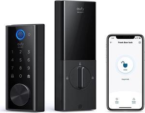 eufy Security S230 Smart Door Lock Touch & Wi-Fi, Fingerprint Scanner, Keyless Entry Wi-Fi Bluetooth Electronic Deadbolt, Touchscreen Keypad, BHMA Certified, IP65 Weatherproofing (Renewed)