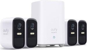 eufy Security eufyCam 2C Pro 4Cam Kit Wireless Home Security System with 2K Resolution 180Day Battery Life HomeKit Compatibility IP67 Night Vision and No Monthly Fee