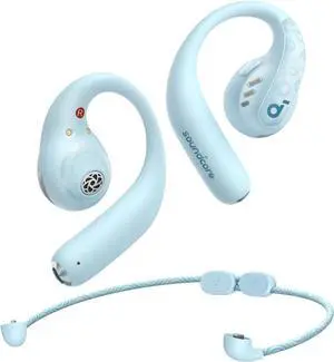 Soundcore by Anker AeroFit Pro Open-Ear Headphones, Ultra Comfort, Secure Fit, Ergonomic Design, Rich Sound with LDAC, Bluetooth 5.3, IPX5 Water-Resistant, 46H Playtime, App Control, Wireless Earbuds