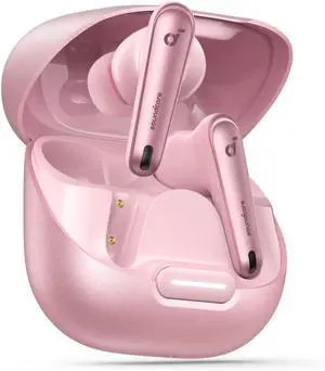 soundcore Liberty 4 NC Earbuds, 98.5% Noise Reduction, Adaptive Noise Cancelling, Hi-Res Sound, 50H Battery, Wireless Charging, Pink (Renewed) soundcore Liberty 4 NC Earbuds, 98.5% Noise Reduction, Adaptive Noise Cancelling, Hi-Res Sound, 50H Battery, Wireless Charging, Pink (Renewed)