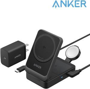Anker MagSafe Charger Compatible Anker MagGo 3in1 Charging Station Qi2 Certified 15W Wireless Charger Stand Apple Watch Charger for iPhone 1514 AirPods Apple Watch S9 40W USBC Charger Included