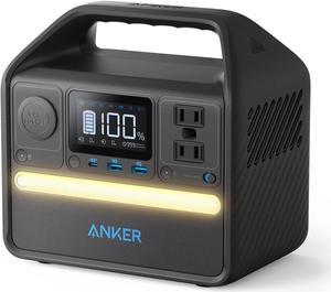 Anker 521 Portable Power Station Upgraded with LiFePO4 Battery, 256Wh 6-Port PowerHouse, 300W (Peak 600W) Solar Generator (Solar Panel Optional), 2 AC Outlets, 60W USB-C PD Output, Outdoor Generator