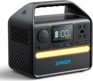Anker 522 Portable Power Station, 299Wh Solar Generator (Solar Panel Optional), LiFePO4 Battery Pack, 300W (Peak 600W) PowerHouse, 6 Ports, 2 AC Outlets, 60W/20W USB-C PD Ports, LED for Camping and RV