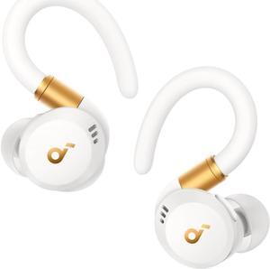 Soundcore Sport X20 by Anker, True-Wireless Workout Earbuds, Rotatable and Extendable Ear Hooks, Noise Cancelling, Deep Bass, IP68 Waterproof, Sweatproof, Dustproof, 48H Play, Sport Earbuds for Gym