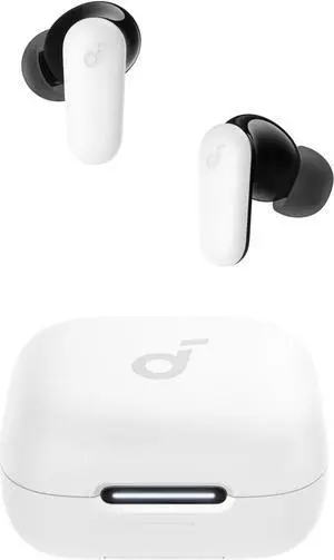 Soundcore P30i by Anker Noise Cancelling Earbuds, Strong and Smart Noise Cancelling, Powerful Bass, 45H Playtime, 2-in-1 Case and Phone Stand, IP54, Wireless Earbuds, Bluetooth 5.4  White
