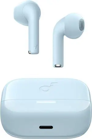 Soundcore K20i by Anker, Semi-in-Ear Earbuds, Bluetooth Wireless, 36H Playtime, Fast Charge, Clear Sound, Comfortable Fit, ENC 2-Mic Clear Calls, Custom EQ, IPX5, Bluetooth 5.3, App Control Blue