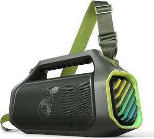 Soundcore Boom 2 Plus Outdoor Speaker, 140W, 2+2 Channel, BassUp 2.0, 20H, Fast Charge, IPX7 Waterproof, RGB Lights, USB-C, Power Bank, BT 5.3, Portable Bluetooth Speaker, Camping, Beach, Backyard