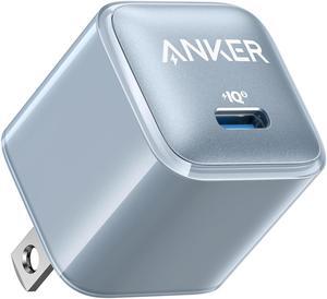 Anker 511 Charger, Anker Nano Pro, 20W PIQ 3.0 Durable Compact Fast Charger, USB C Charger for iPhone 13/13 Mini/13 Pro/13 Pro Max/12, iPad/iPad Mini, Pixel, and More(Cable Not Included) Misty Blue