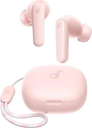 Soundcore by Anker P20i True Wireless Earbuds, 10mm Drivers with Big Bass, Bluetooth 5.3, 30H Long Playtime, Water-Resistant, 2 Mics for AI Clear Calls, 22 Preset EQs, Customization via App Pink