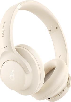 soundcore by Anker Q20i Hybrid Active Noise Cancelling Wireless Over-Ear Bluetooth Headphones White