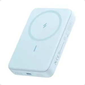 ANKER Zolo Magnetic Power Bank, Compact 10,000mAh Wireless Portable Charger with 30W Max Fast Charging, Skin-Friendly and Durable Battery Pack, for iPhone 16/15/14 Series, AirPods, and More Blue