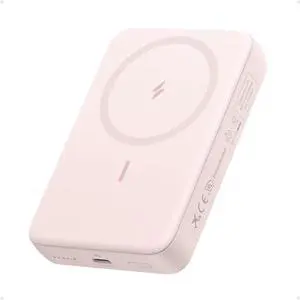 ANKER Zolo Magnetic Power Bank, Compact 10,000mAh Wireless Portable Charger with 30W Max Fast Charging, Skin-Friendly and Durable Battery Pack, for iPhone 16/15/14 Series, AirPods, and More Pink