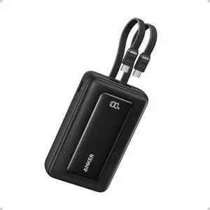 Anker Zolo Power Bank, 45W Max Fast Charging, 20,000mAh Battery Pack with Dual Built-in USB-C Cables, 1 USB-C&A Port, for iPhone 16/15 Series, Samsung, MacBook, iPad, and More