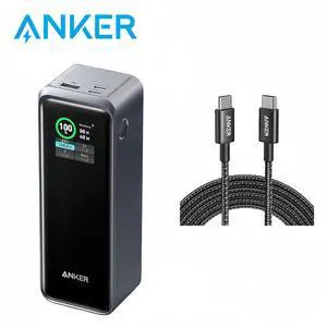 Anker Prime Power Bank, 27,650mAh 3-Port 250W Portable Charger (99.54Wh) Smart App, Compatible with MacBook Pro/Air, iPhone 15/14/13 Series, Samsung, Dell, and More (Charging Base Not Included)