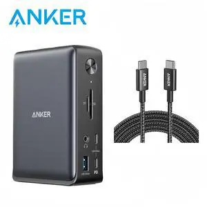 Anker Docking Station, PowerExpand 13-in-1 USB-C Dock for USB-C Laptops, 85W Charging for Laptop, 18W Charging for Phone, 4K HDMI, 1Gbps Ethernet, Audio, USB-A Gen 1, USB-C Gen 2, SD 3.0