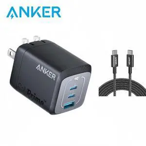 Anker Prime 67W USB C Charger, Anker GaN Wall Charger, 3-Port Compact Fast PPS Charger, For MacBook Pro/Air, Pixelbook, iPad Pro, iPhone 15/14/Pro, Galaxy S23/S22, Note20, Pixel, Apple Watch, and More