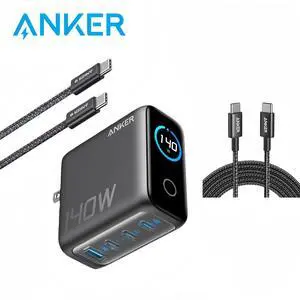 Anker Laptop Charger, 140W MAX USB C Charger, 4-Port Multi-Device Fast Charging, Advanced GaN Power Adapter, Intuitive Touch Controls, for MacBook, iPhone 16 Series, Samsung Galaxy, Pixel, and More