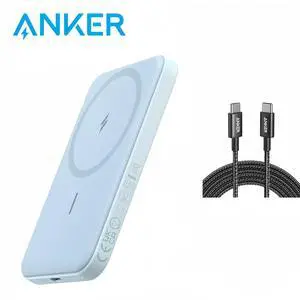 Anker 621 Magnetic Battery (MagGo), 5000mAh Magnetic Wireless Portable Charger with USB-C Cable, Only Compatible with iPhone 14/14 Pro/14 Pro Max, 13/12 Series blue Battery+10ft cable Anker 621 Magnetic Battery (MagGo), 5000mAh Magnetic Wireless Portable Charger with USB-C Cable, Only Compatible with iPhone 14/14 Pro/14 Pro Max, 13/12 Series blue Battery+10ft cable
