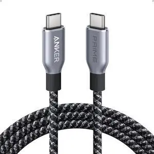 Anker Prime USB C to USB C Cable, 240W Fast Charging Durable Cable (6 ft) | USB 2.0 Upcycled Braided Nylon, 100-Year Bend Durability for iPhone 17 / 17 Pro / 17 Pro Max, MacBook, Galaxy, and More Anker Prime USB C to USB C Cable, 240W Fast Charging Durable Cable (6 ft) | USB 2.0 Upcycled Braided Nylon, 100-Year Bend Durability for iPhone 17 / 17 Pro / 17 Pro Max, MacBook, Galaxy, and More