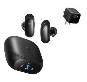 Soundcore Liberty 5 Pro by Anker Noise Cancelling Wireless Earbuds with Anker Nano Smart Display Charger Soundcore Liberty 5 Pro by Anker Noise Cancelling Wireless Earbuds with Anker Nano Smart Display Charger