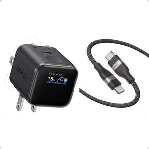 Anker Nano USB-C GaN Charger (45W Max) + Anker Nano USB-C to USB-C Cable (6 ft, 240W) Anker Nano USB-C GaN Charger (45W Max) + Anker Nano USB-C to USB-C Cable (6 ft, 240W)