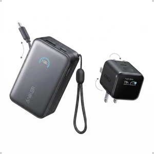 Anker Nano Power Bank (10K, 45W, Built-In Retractable USB-C Cable) + Anker Nano Charger (45W, Smart Display, 180° Foldable) Anker Nano Power Bank (10K, 45W, Built-In Retractable USB-C Cable) + Anker Nano Charger (45W, Smart Display, 180° Foldable)