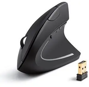 Anker 2.4G Wireless Vertical Ergonomic Optical Mouse, 800 / 1200 /1600 DPI, 5 Buttons for Laptop, Desktop, PC, Macbook - Black Anker 2.4G Wireless Vertical Ergonomic Optical Mouse, 800 / 1200 /1600 DPI, 5 Buttons for Laptop, Desktop, PC, Macbook - Black