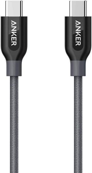 Anker Powerline+ USB C to USB C Cable (6 ft), Power Delivery PD Charging for Apple MacBook, Huawei Matebook, iPad Pro 2018, Chromebook, Pixel, Switch, and More Type-C Devices/Laptops