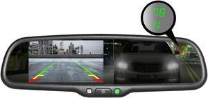 Master Tailgaters OEM Rear View Mirror with Ultra Bright 4.3" Auto Adjusting Brightness LCD + Auto Dimming Mirror + Compass & Temperature- Universal Fit…