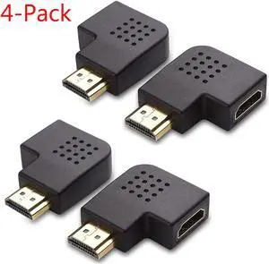 LUOM  HDMI 270 & 90 Degree Right Angle Port Saver Adapter (Male to Female) - 90 Degree - Vertical Flat, 4K 3D HDMI Extender for Roku, PS3, PS4, Fire Stick,Chromecast, Nintendo Switch,HDTV, Laptop,Xbox